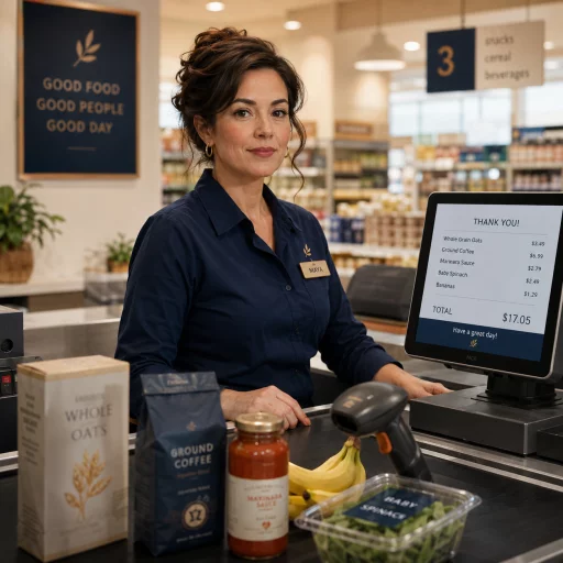 Caissière en supermarché